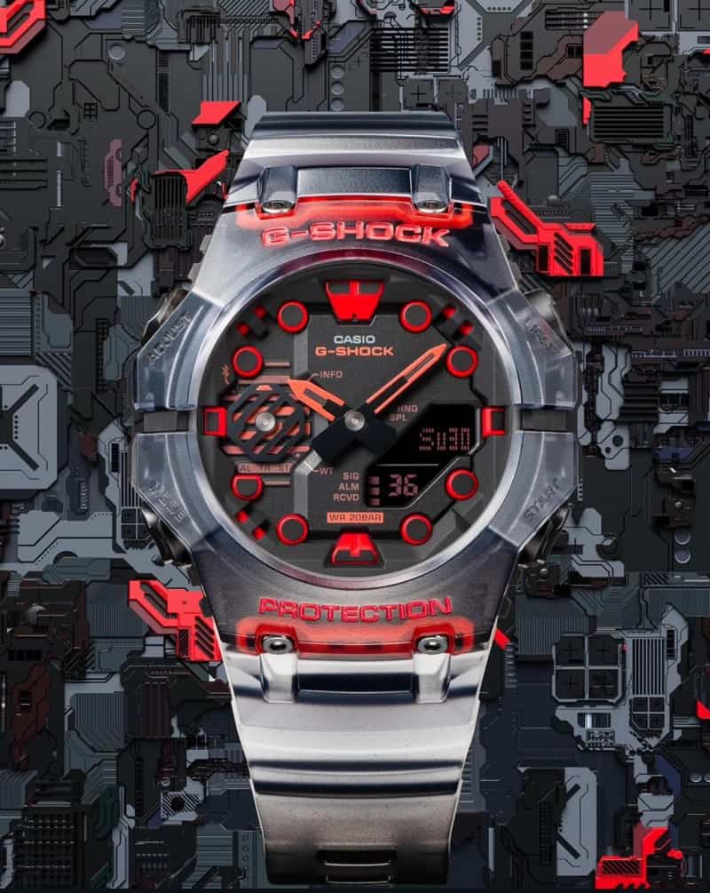 Casio G-Shock Analog-Digital Black Red