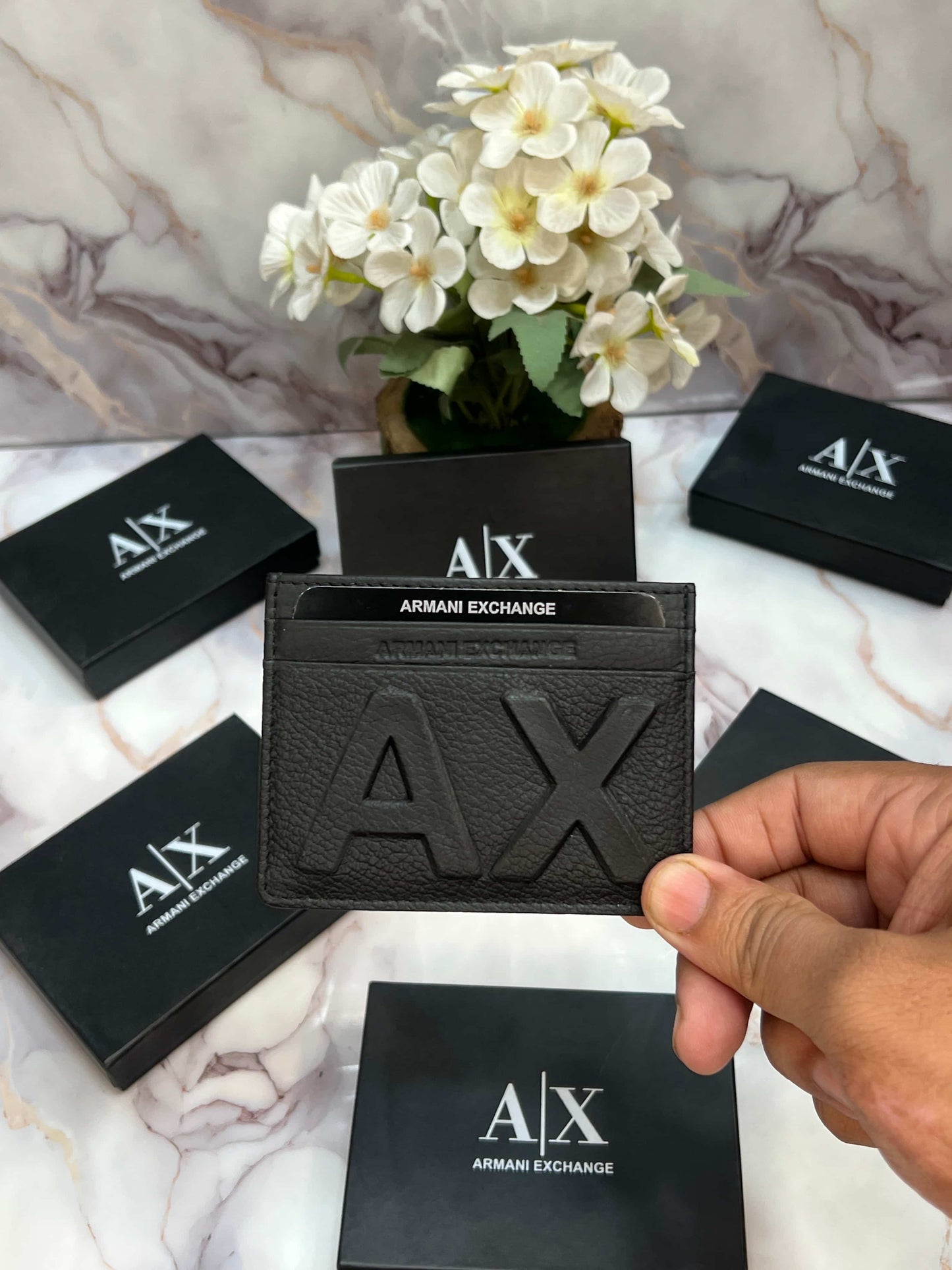 AX ARMANI EXCHANGE PREMIUM QUALITY IMPORTED CARD HOLDER WITH OG BOX AX-115