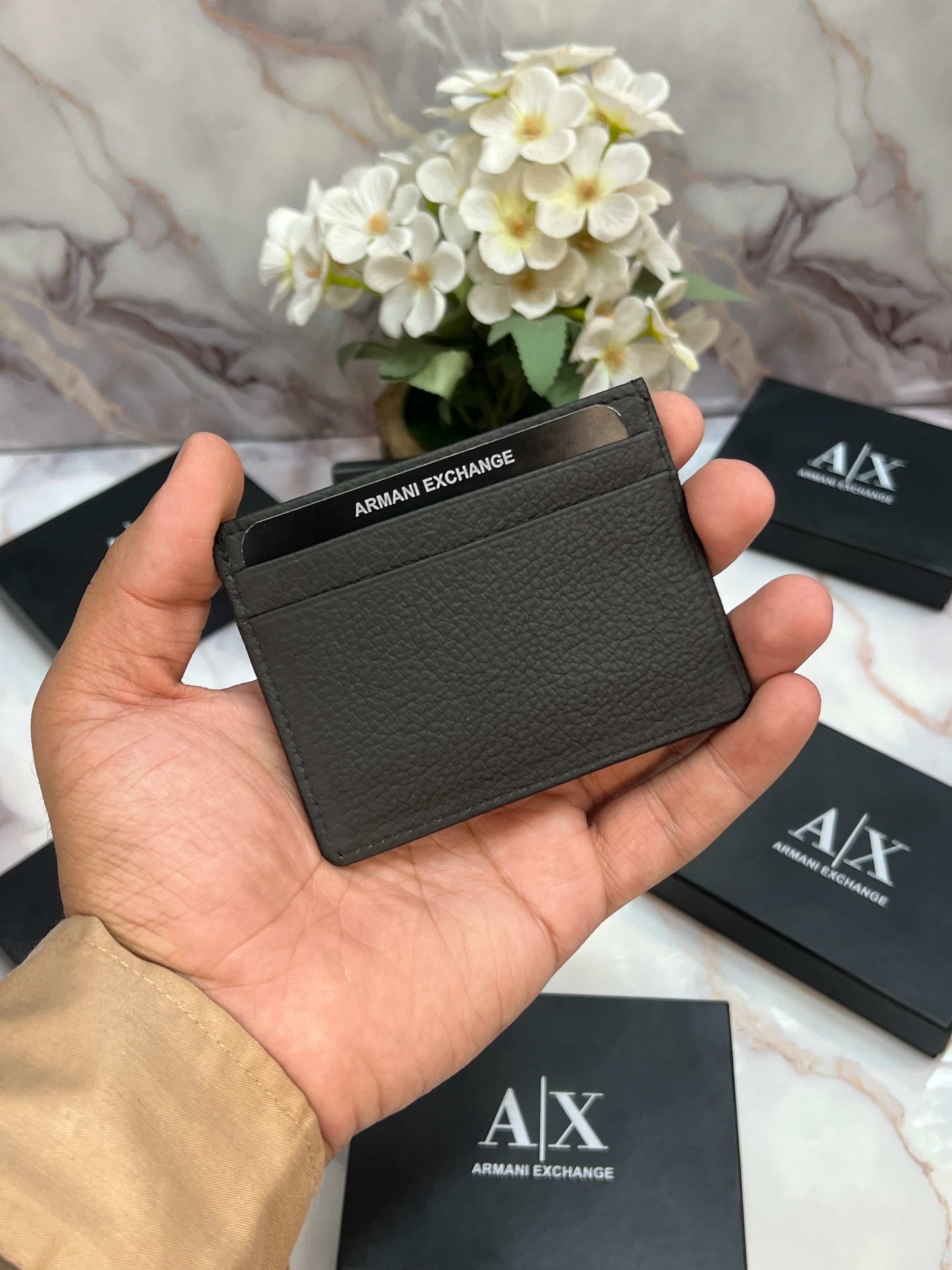 AX ARMANI EXCHANGE PREMIUM QUALITY IMPORTED CARD HOLDER WITH OG BOX AX-115