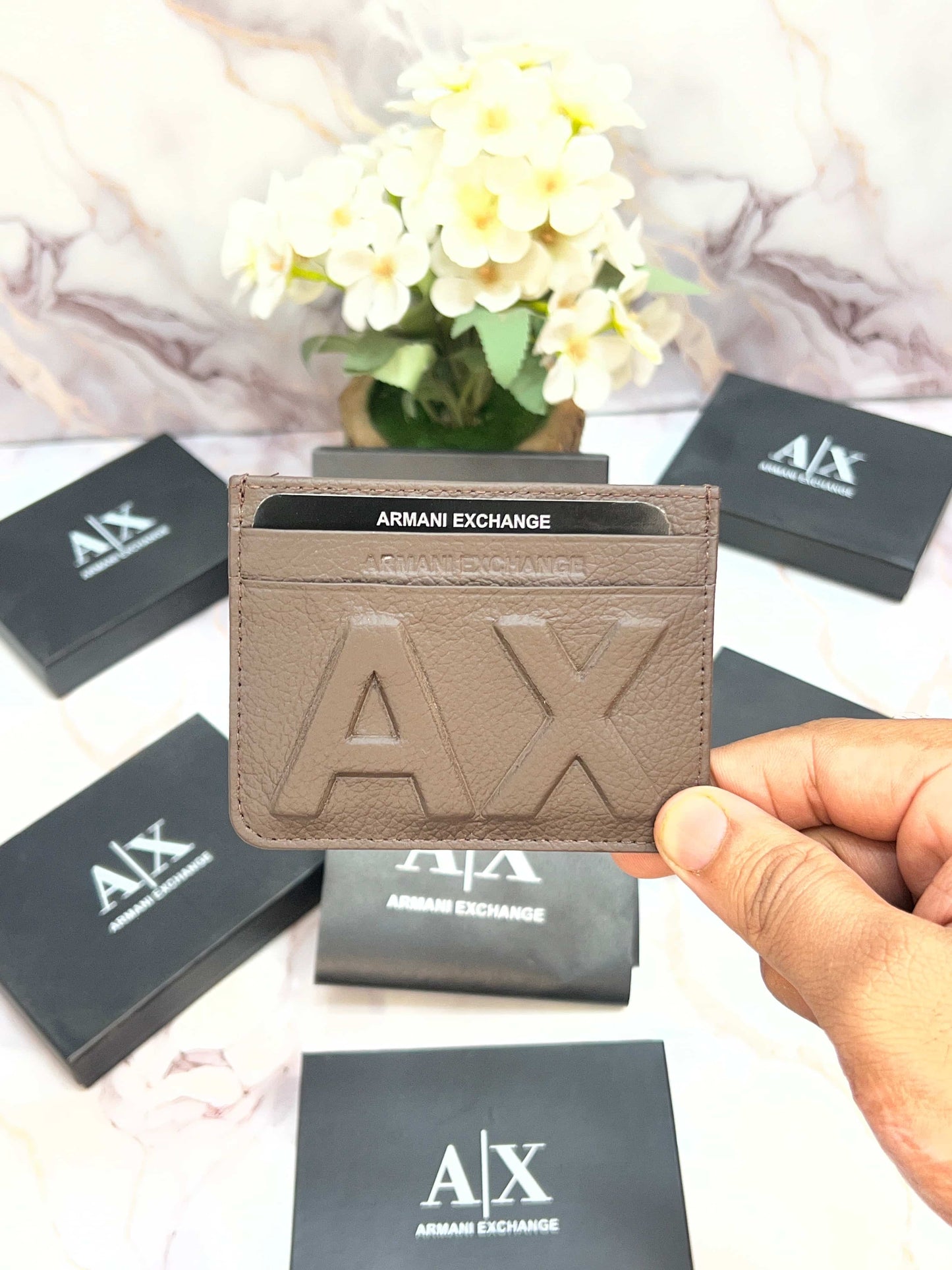 AX ARMANI EXCHANGE PREMIUM QUALITY IMPORTED CARD HOLDER WITH OG BOX AX-116