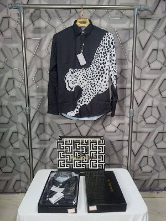 Balmain_Paris_Black_Leopard_Print_Premium_Shirt_With_Box_Packing_And_Carry_Bag_(1511)