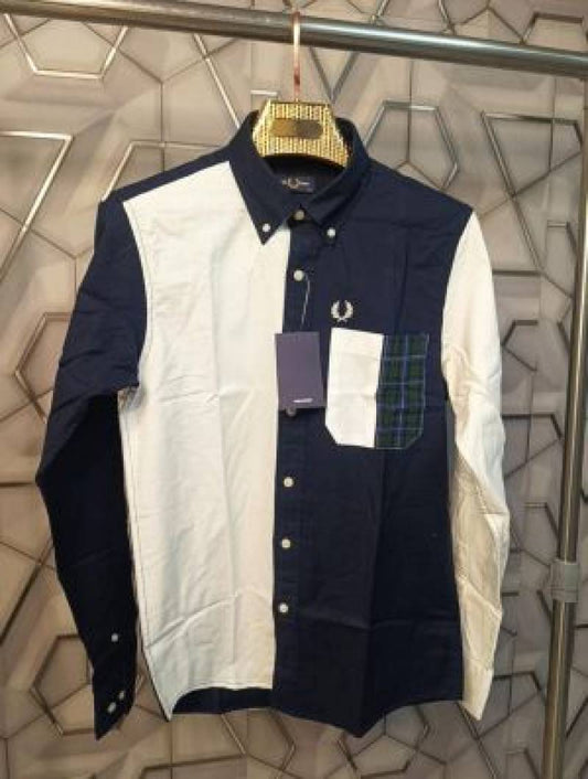 Fred_Perry_Blue_White_Embroidery_Logo_Pocket_Look_Premium_Oxford_Shirt_(1834)