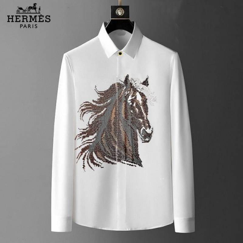 Hermes White Dimond Work Premium Imported Shirt (1968)