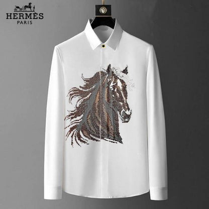 Hermes White Dimond Work Premium Imported Shirt (1968)