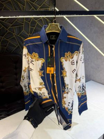 VERSACE PRINTED PREMIUM IMPORTED SHIRT WITH BRAND POLLY BAG (1745)