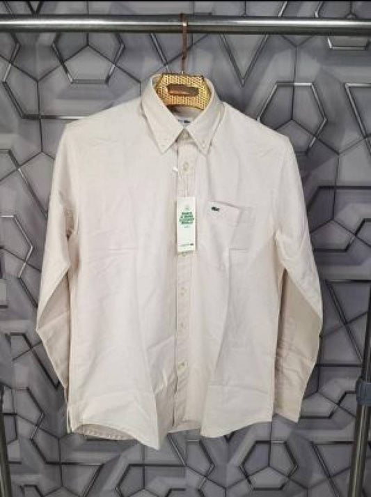 Lacoste_Beige_Pocket_Embroidery_Logo_Premium_Oxford_Shirt_(1794)