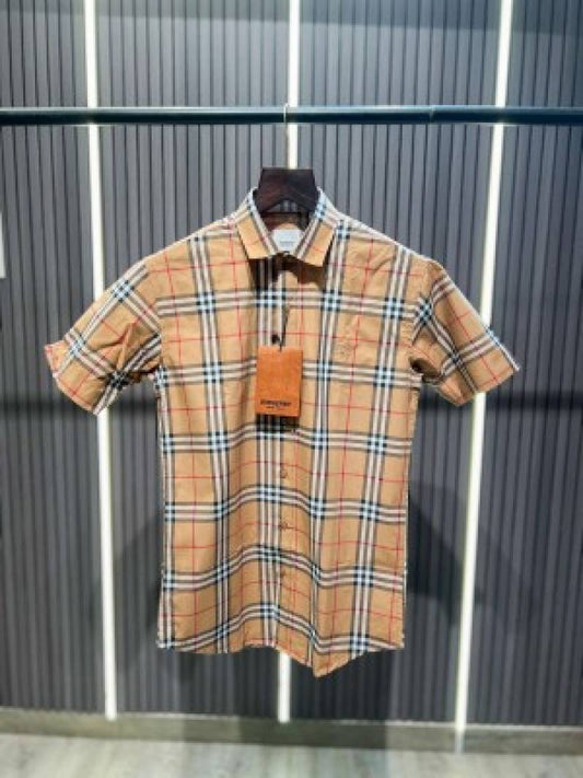 Burberry_Beige_Vintage_Checks_Premium_Half_Shirt_With_Premium_Box_Packing_And_Carry_Bag_(712)