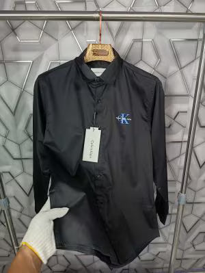 CALVIN_KLEIN_BLACK_LOGO_PRINT_PREMIUM_CLASSIC_SHIRT_WITH_BOX_PACKING(1459)