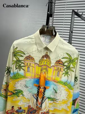 Casablanca Printed Shirt With Premium Box Packing (1742)
