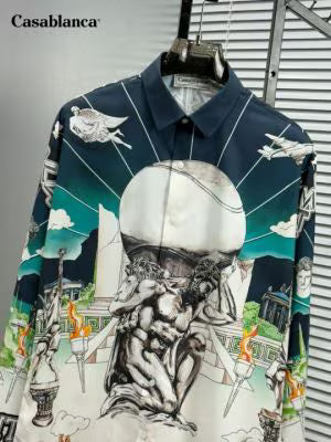 Casablanca Printed Shirt With Premium Box Packing (1741)