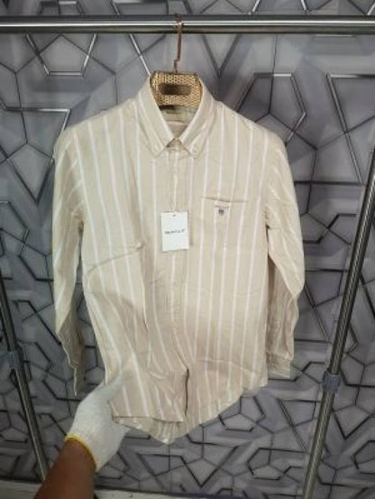 Gant_Beige_Embroidery_Logo_Premium_Stripes_Shirt_(1632)