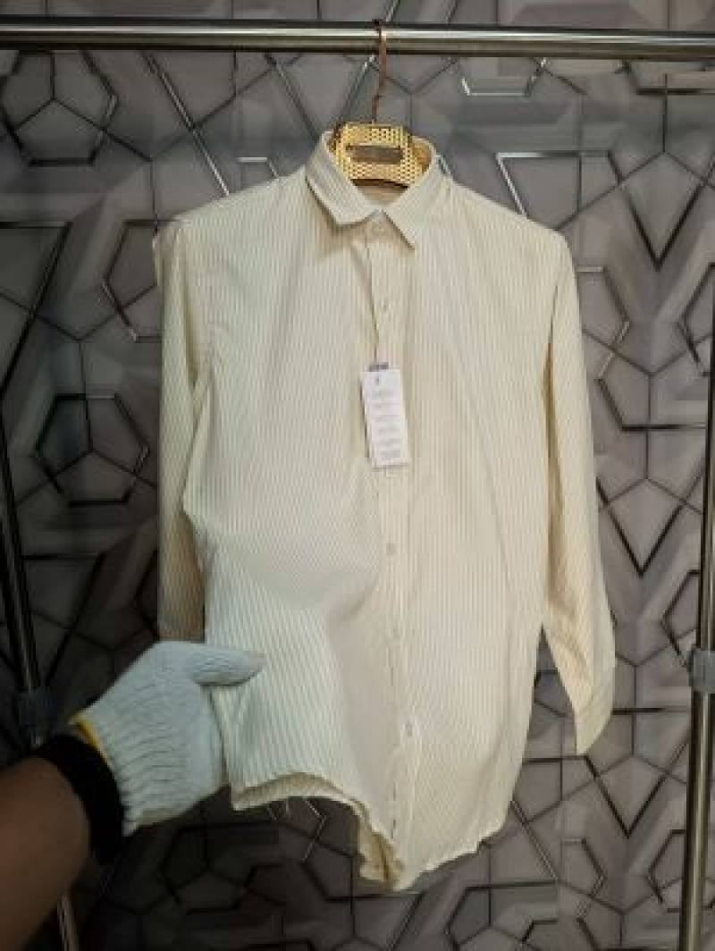 Lacoste_Beige_Embroidery_Logo_Premium_Stripes_Shirt_(1382)