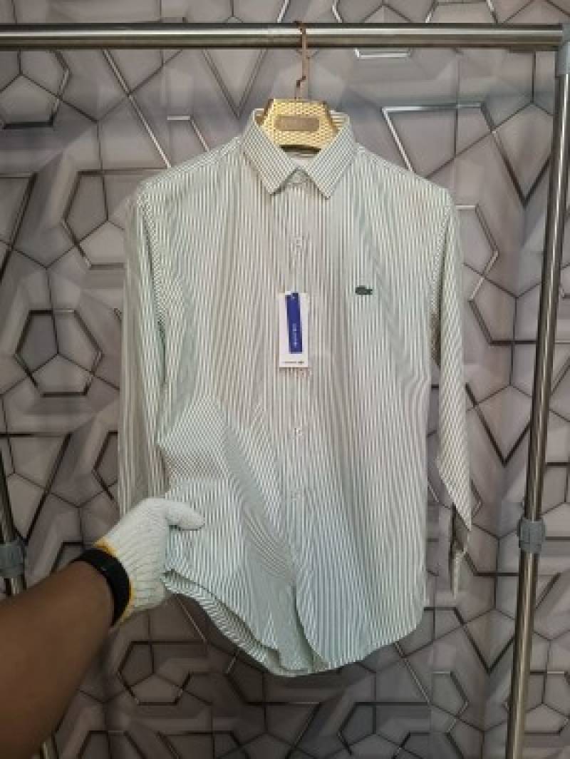 Lacoste_Green_Embroidery_Logo_Premium_Stripes_Shirt_(1379)