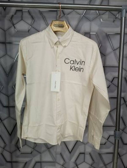 Calvin_Klein_Cream_Logo_Print_Premium_Shirt_(1666)