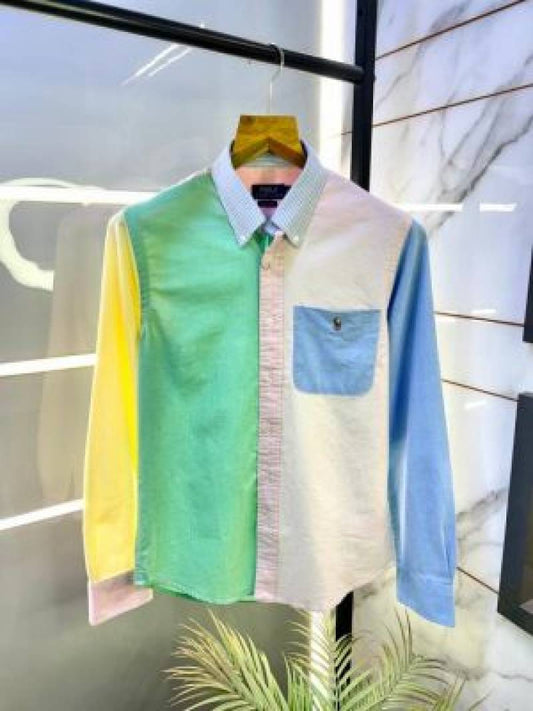 Polo_Ralph_Lauren_Pink_Green_Embroidery_Logo_Oxford_Fun_Shirt_With_Brand_Polly_Bag_(1612)