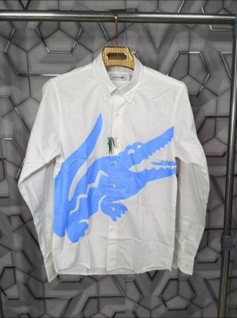 Lacoste_White_Crocodile_Print_Classic_Shirt_(1830)
