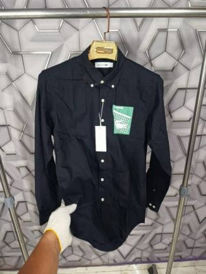 Lacoste_Black_Crocodile_Logo_Print_Classic_Shirt_(1831)