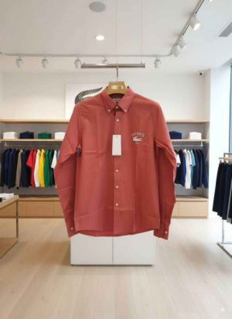 Lacoste_Red_Crocodile_Logo_Print_Classic_Shirt_(1828)