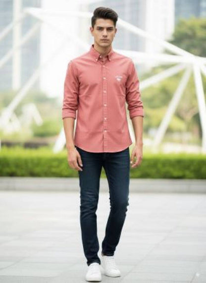 Lacoste_Red_Crocodile_Logo_Print_Classic_Shirt_(1828)