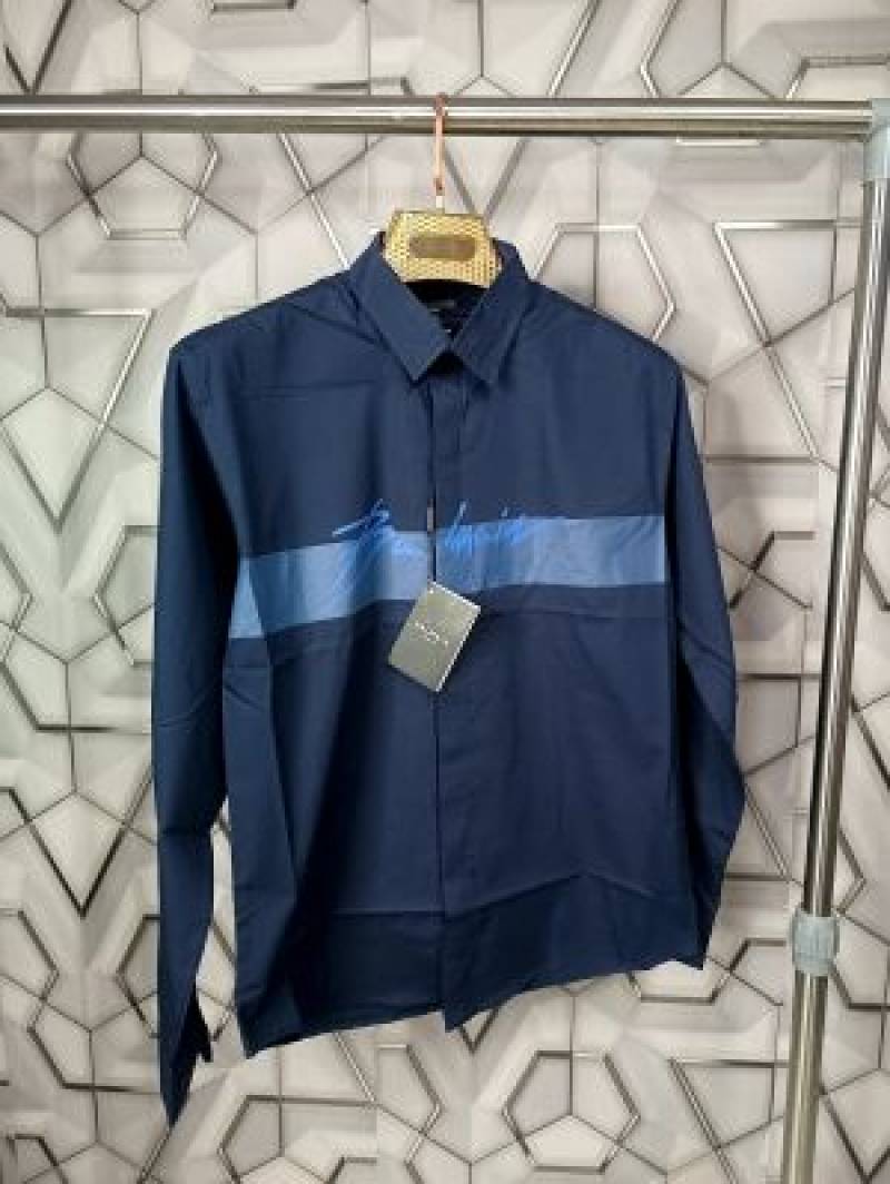 Balmain_Paris_Navy_Blue_Logo_Print_Premium_Shirt_(1496)
