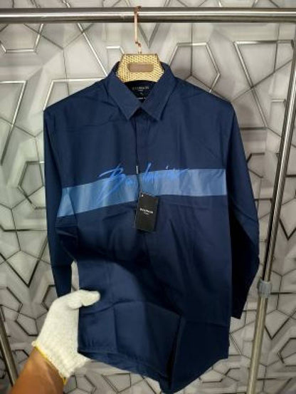 Balmain_Paris_Navy_Blue_Logo_Print_Premium_Shirt_(1496)
