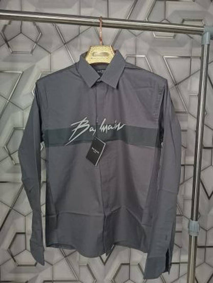 Balmain_Paris_Gray_Logo_Print_Premium_Shirt_(1498)