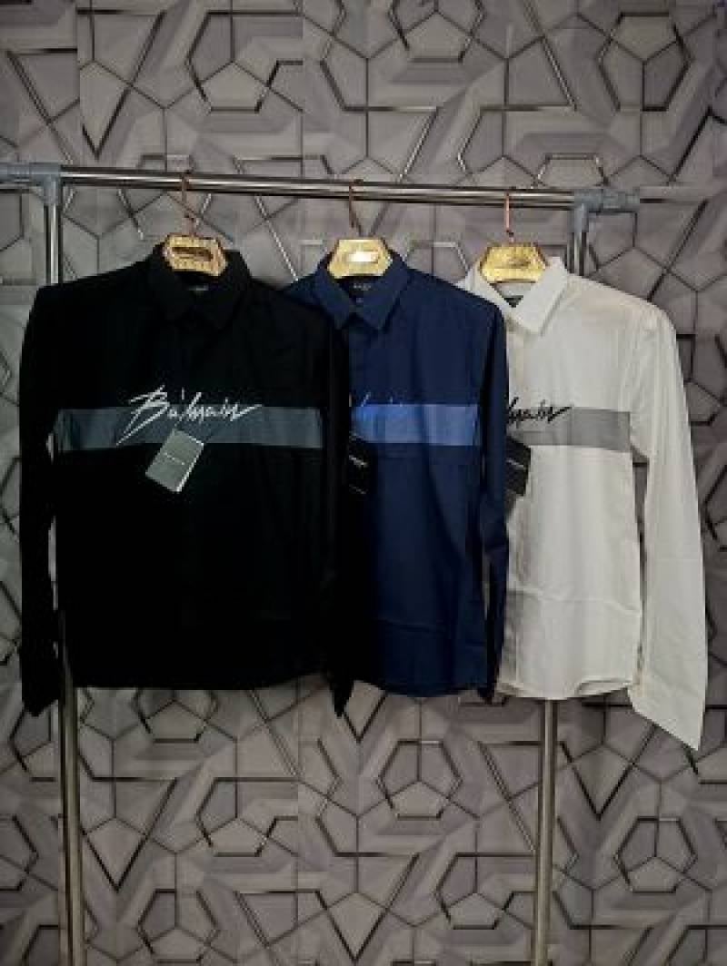 Balmain_Paris_Navy_Blue_Logo_Print_Premium_Shirt_(1496)