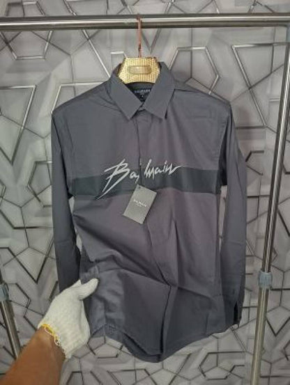 Balmain_Paris_Gray_Logo_Print_Premium_Shirt_(1498)