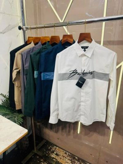 Balmain_Paris_Green_Logo_Print_Premium_Shirt_(1499)