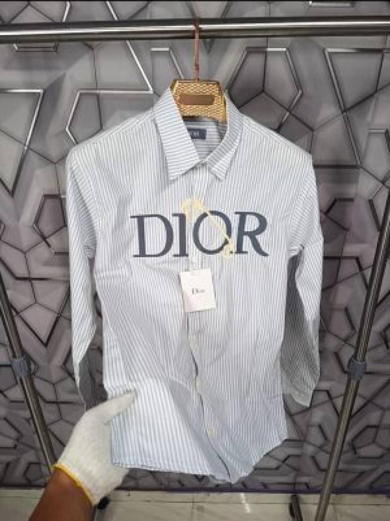 Dior_Grey_Embroidery_Logo_Premium_Lining_Shirt_(1655)