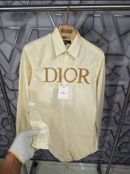 Dior_Yellow_Embroidery_Logo_Premium_Lining_Shirt_(1660)