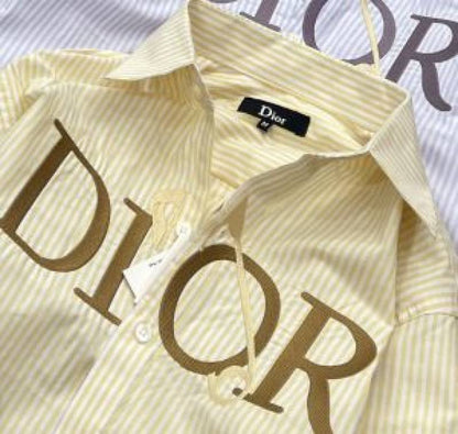 Dior_Yellow_Embroidery_Logo_Premium_Lining_Shirt_(1660)