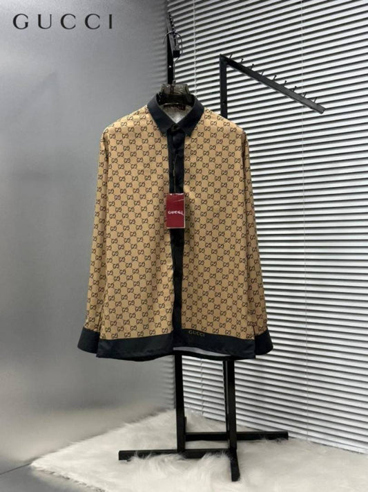 GUCCI_BEIGE_ALL_OVER_MONOGRAM_PRINT_PRIMIUM_SHIRT_WITH_BOX_AND_CARRY_BAG_(1954)