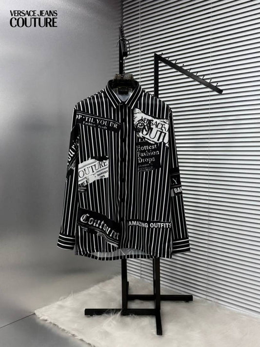 Versace Couture Black Imported Printed Exclusive Designer Shirt (1919)