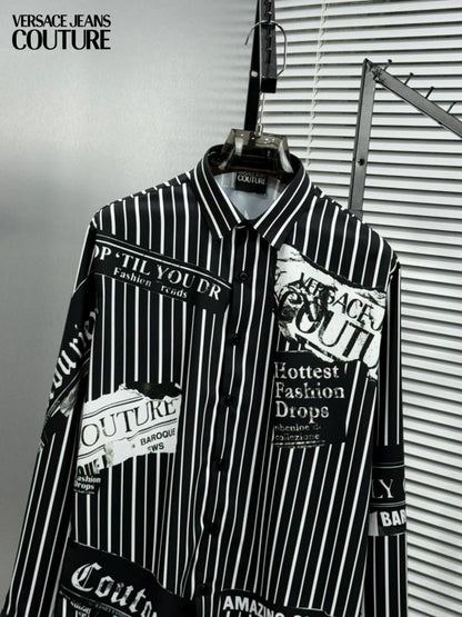 Versace Couture Black Imported Printed Exclusive Designer Shirt (1919)