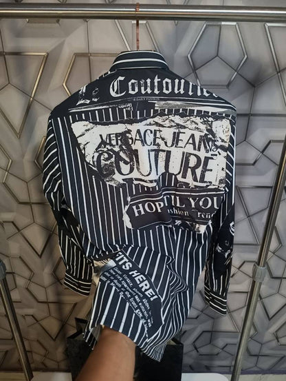 Versace Couture Black Imported Printed Exclusive Designer Shirt (1919)