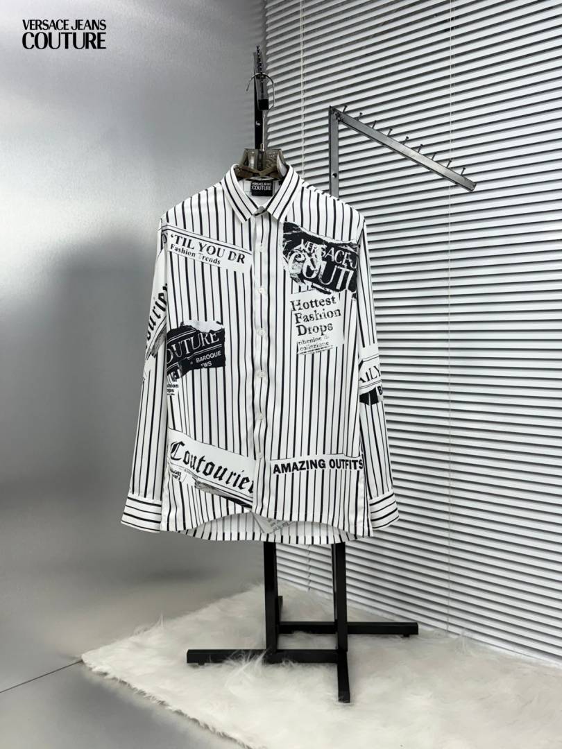 Versace Couture White Imported Printed Exclusive Designer Shirt (1918)