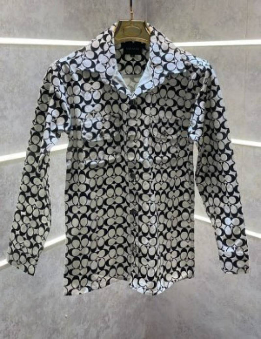 Coach_black_monogram_print_metal_tich_botton_imported_cargo_shirts_(418)