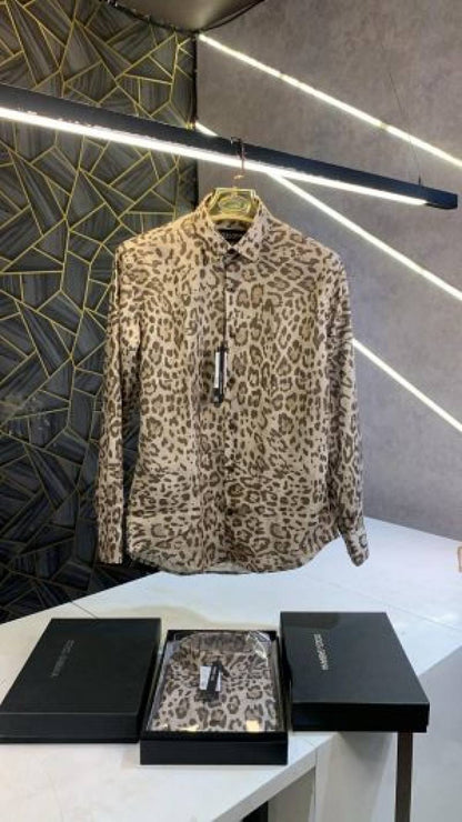 Dolce&Gabbana Leopard Print Premium Shirt With Box Packing (1467)