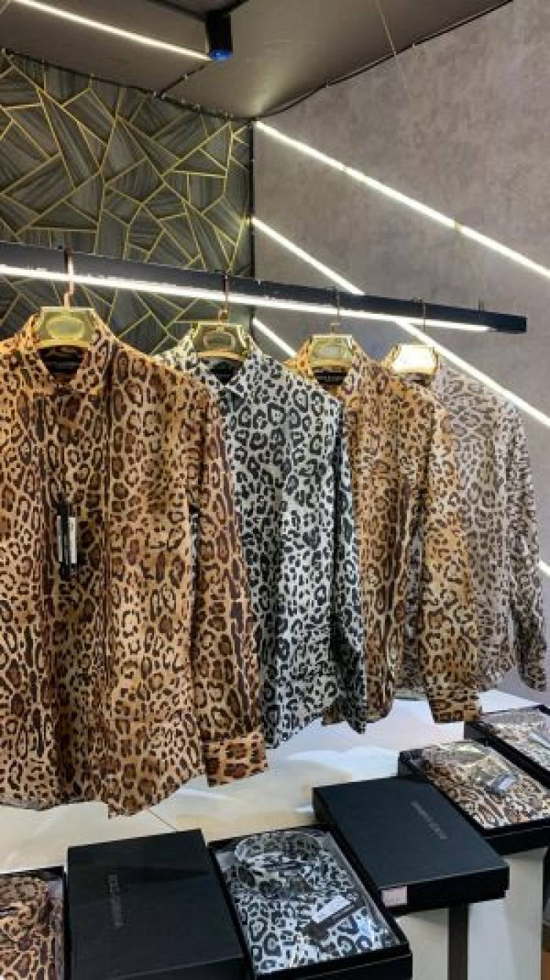 Dolce&Gabbana Leopard Print Premium Shirt With Box Packing (1467)