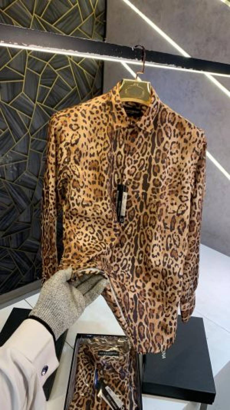 Dolce&Gabbana Leopard Print Premium Shirt With Box Packing (1464)