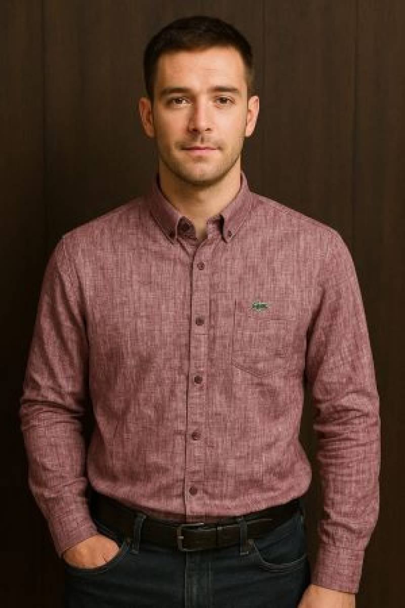 Lacoste_Melange_Red_Embroidery_Logo_Classic_Shirt_(1783)