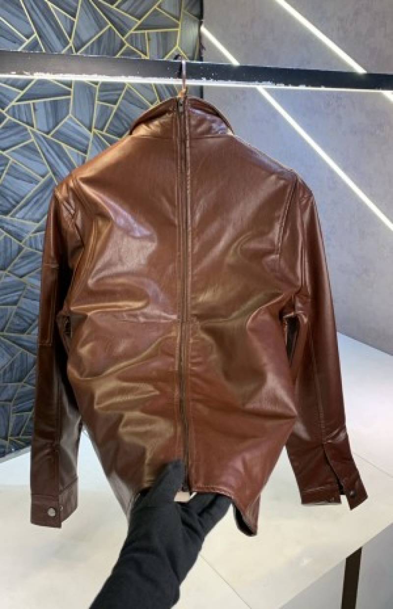 Essential Fear of God Brown Imported Designer Leather jacket (1247)
