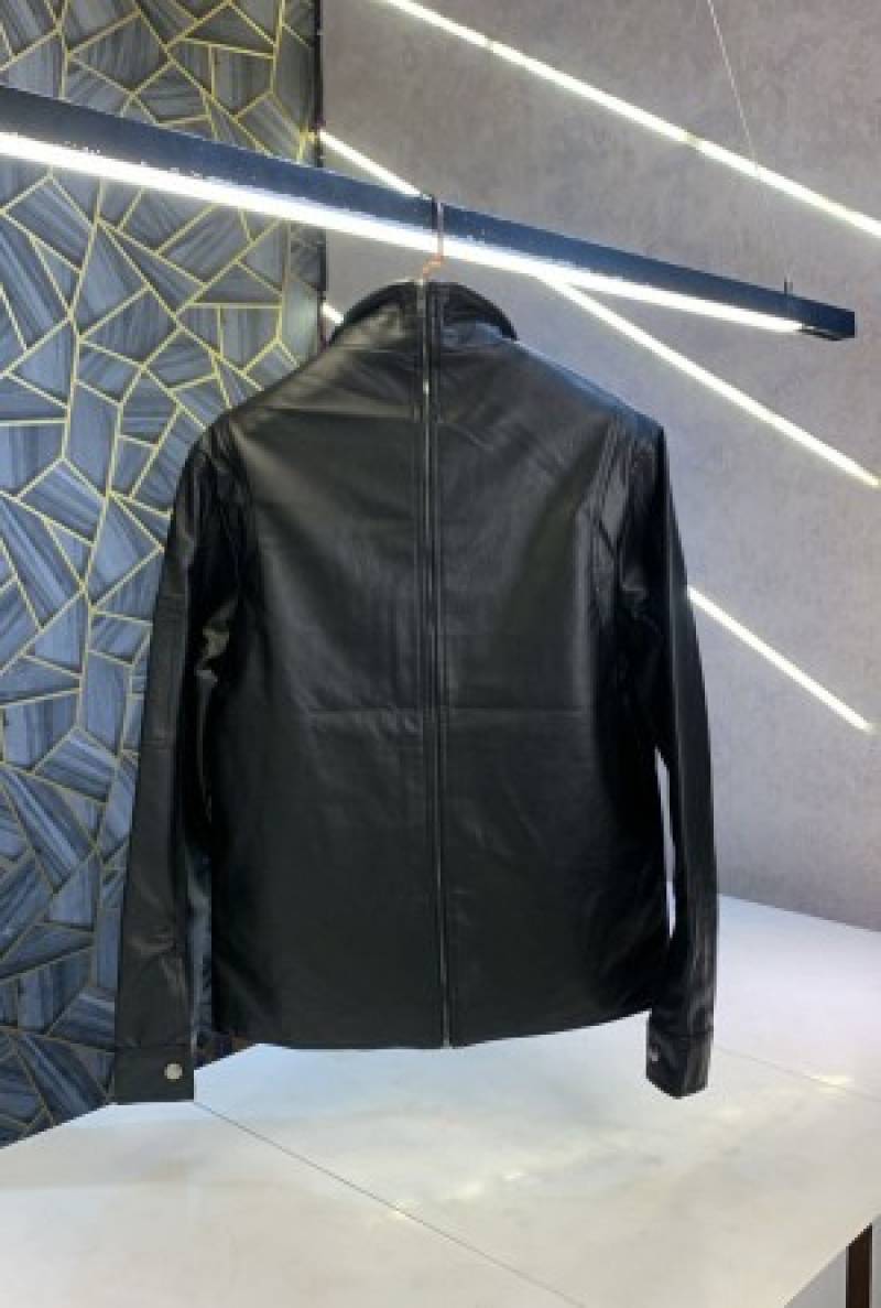 Essential Fear of God Black Imported Designer Leather jacket (1248)