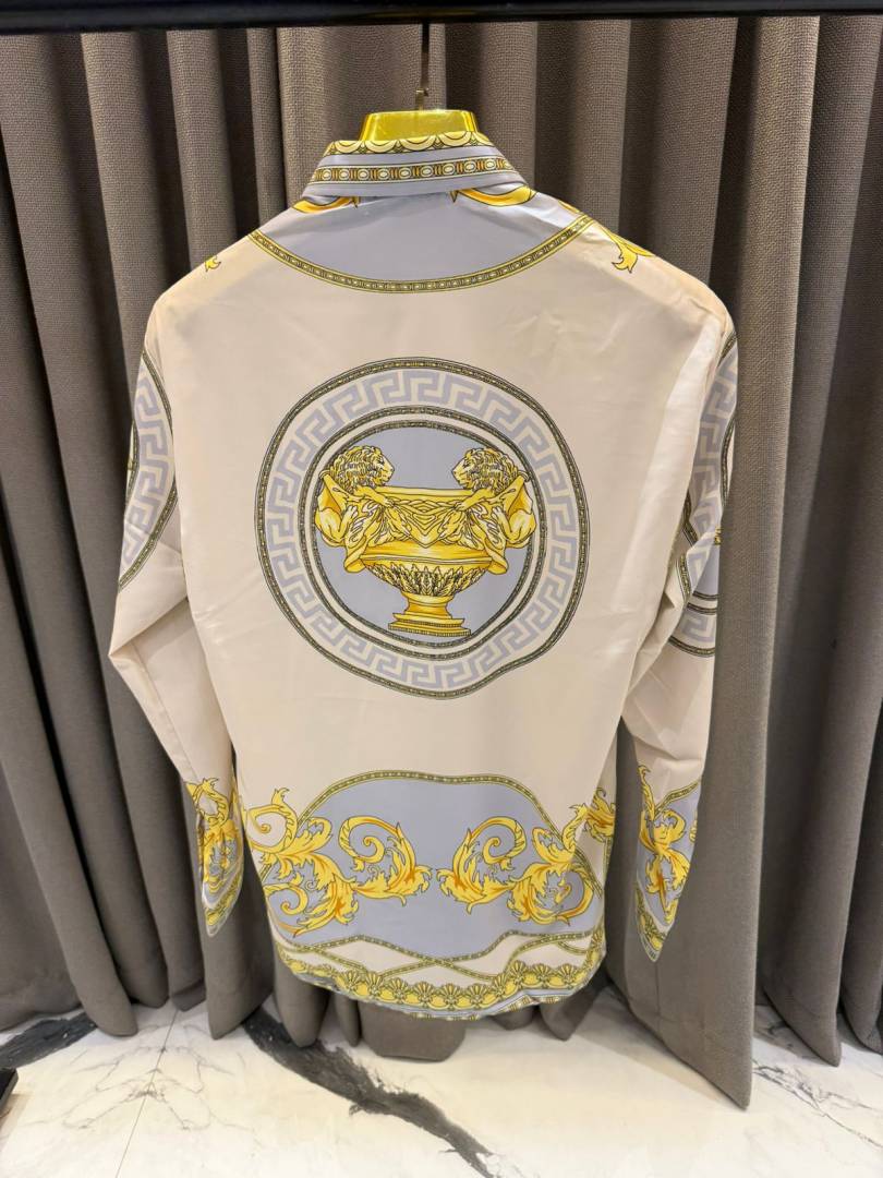 Versace Couture Grey Printed Premium Shirt With Box And Carry Bag (1910)