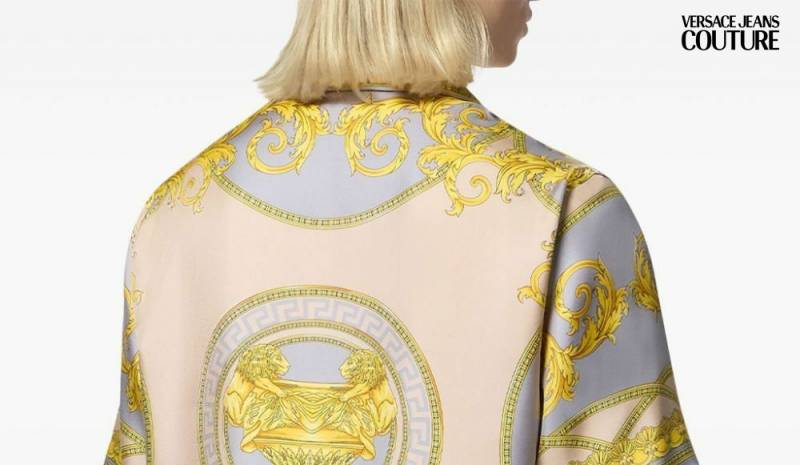 Versace Couture Grey Printed Premium Shirt With Box And Carry Bag (1910)