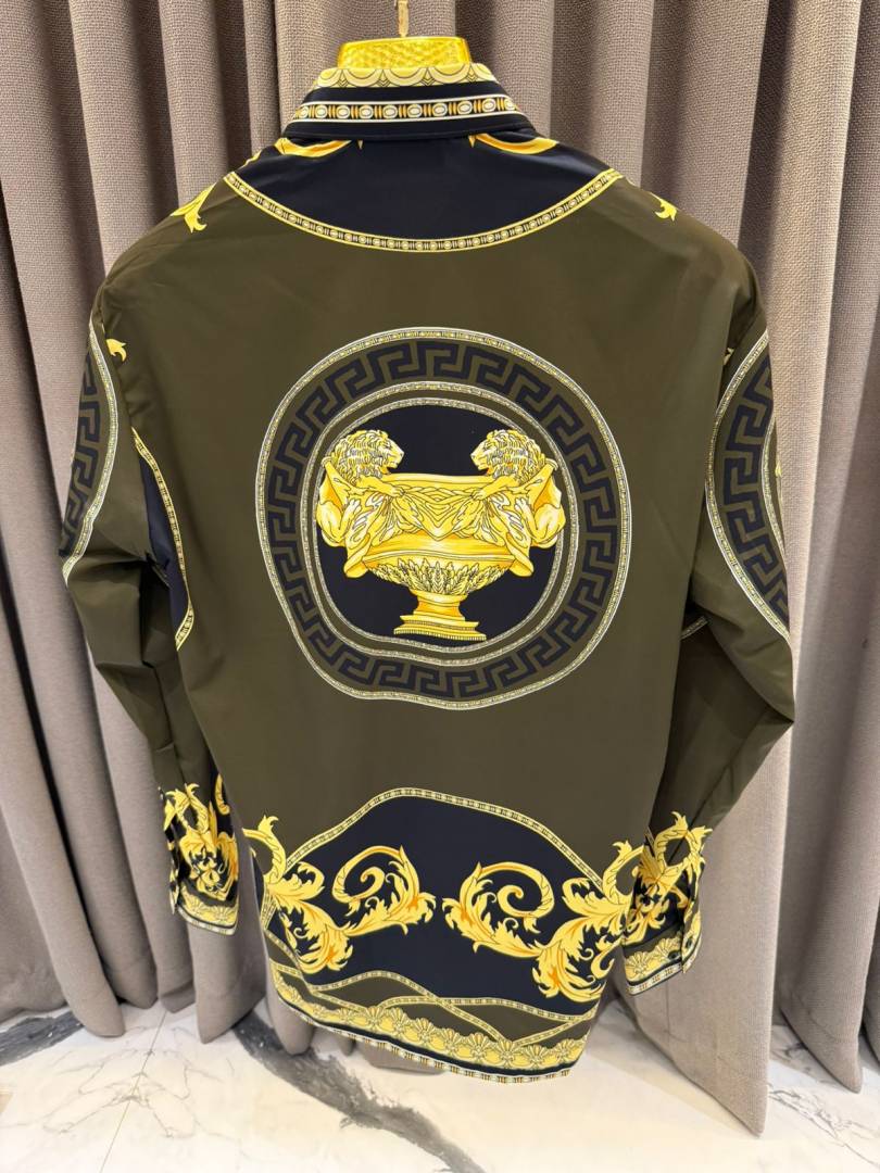 Versace Couture Black Printed Premium Shirt With Box And Carry Bag (1909)