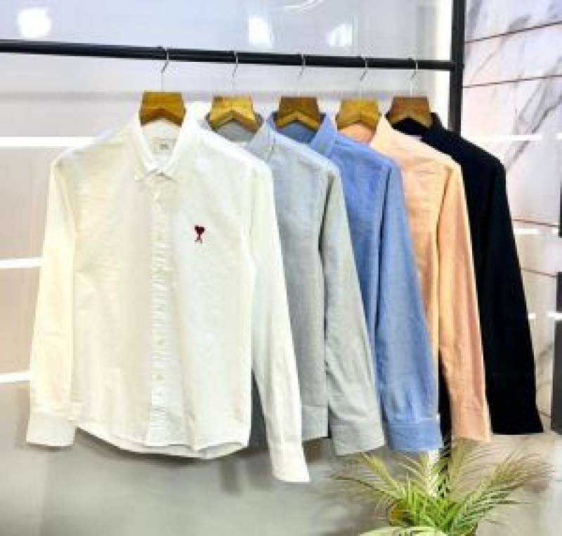 Ami Paris Black Embroidery Logo Premium Shirt (1797)