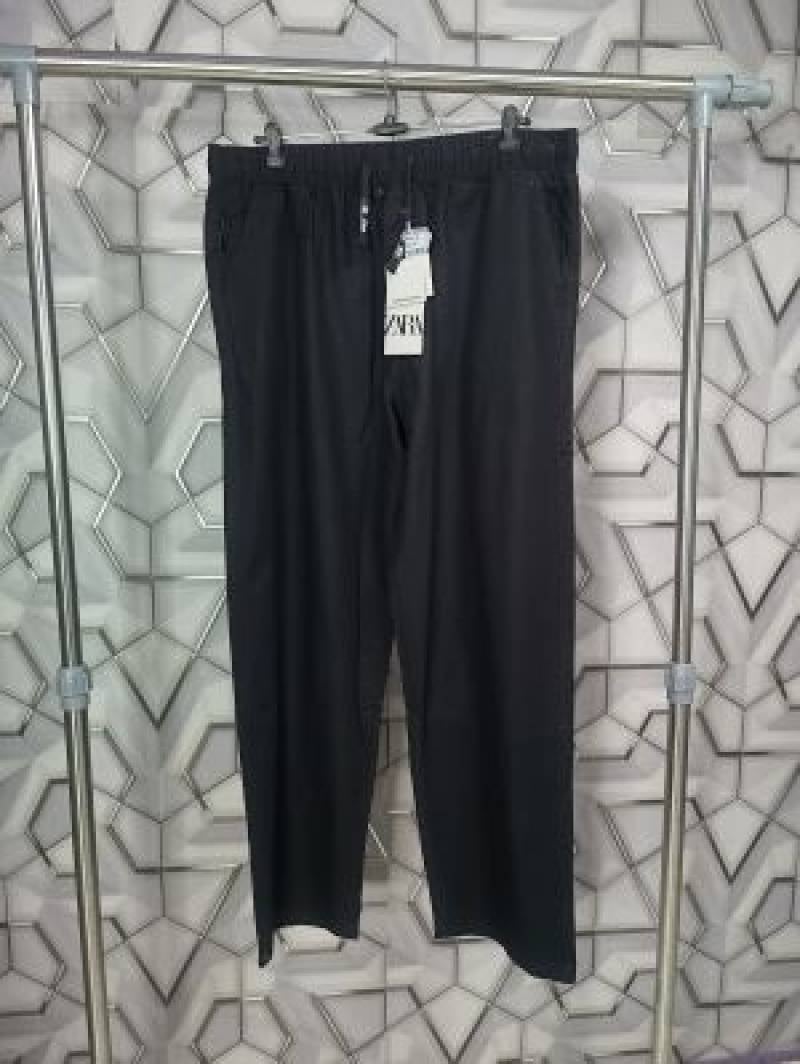 Zara_Black_Premium_Cotton_Linen_TrackPant_(1766)