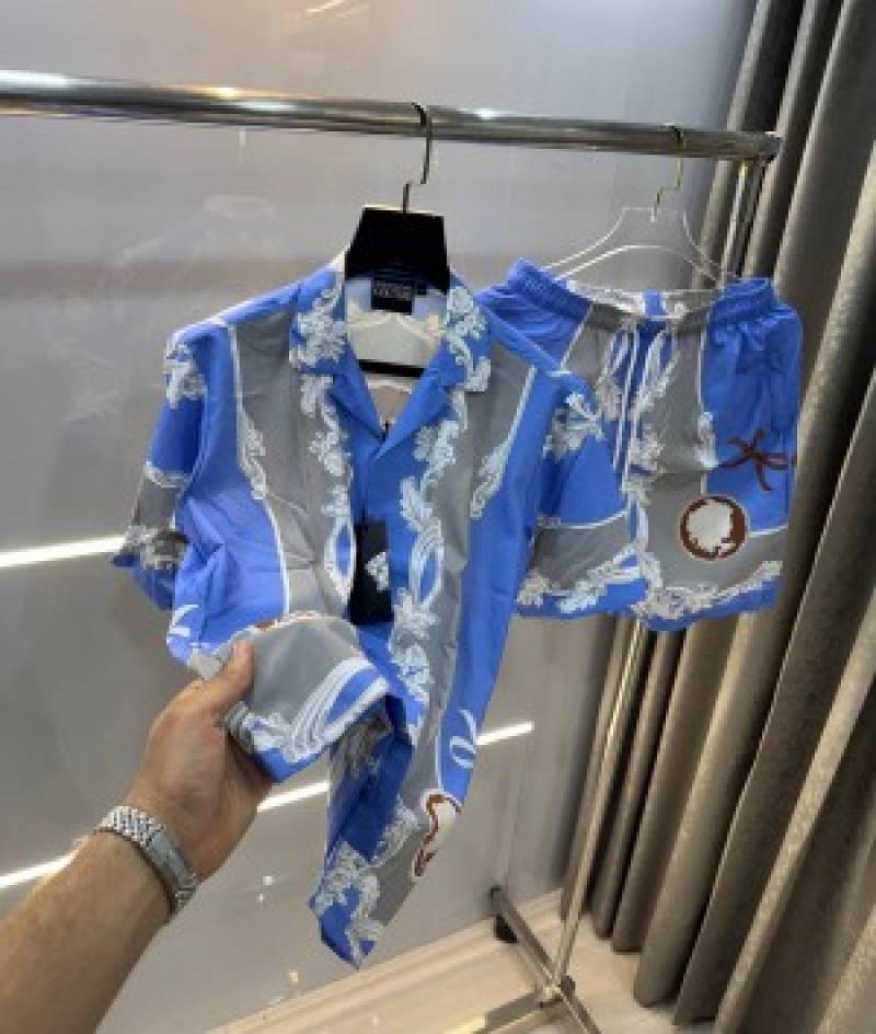 Versace Couture Blue Printed Imported Cord Set (1577)